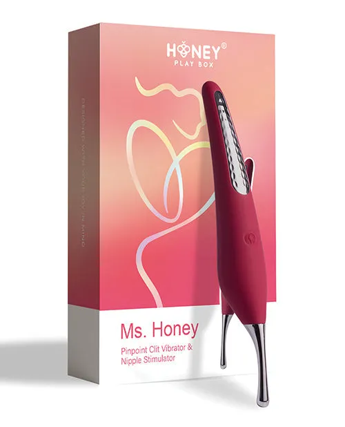 Uc Global Trade INChoney Play B Vibrators | Ms. Honey Pinpoint Clit Vibrator & Nipple Stimulator - Red Wine
